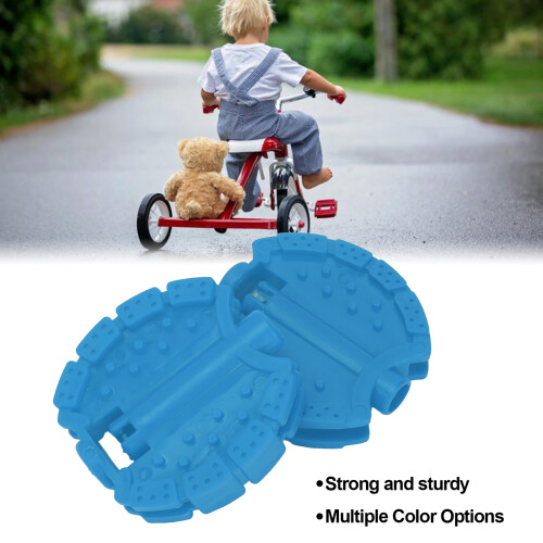Child's Blue Trike Pedal Set - Easy Install Plastic Foot Accessory 2