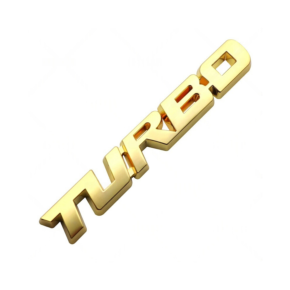 (Gold) Toyota Retro Turbo Badge Zinc Alloy - 13 X 1.9Cm Gold 4069369219436