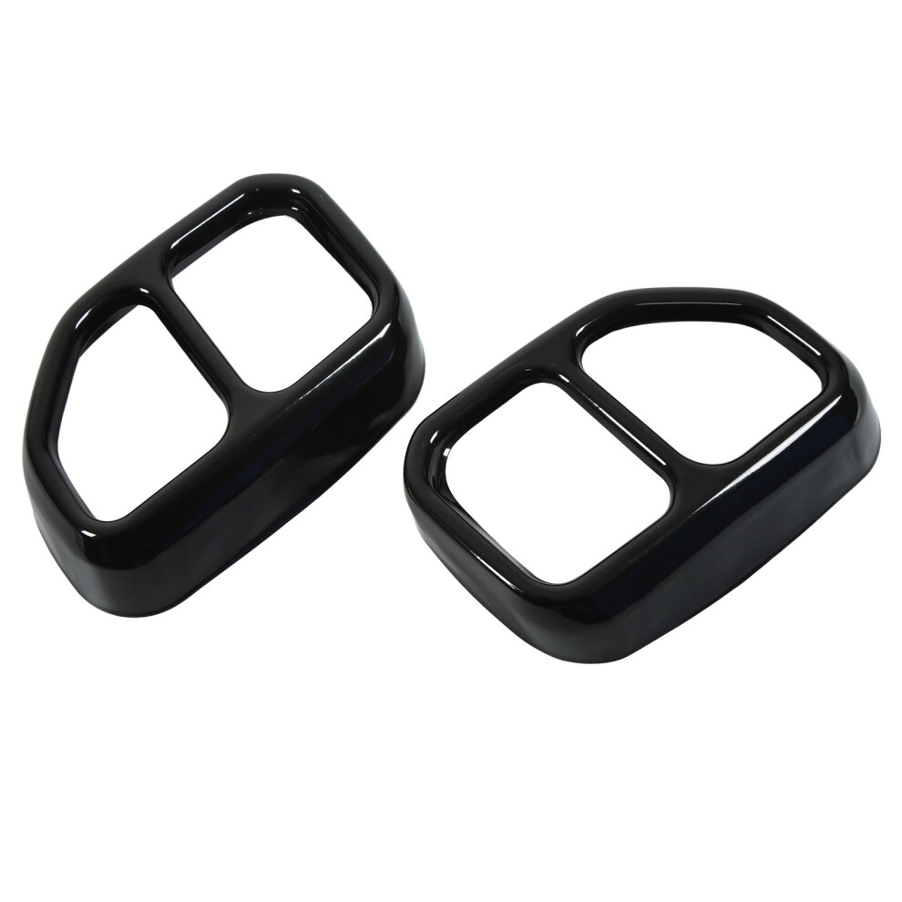 2Pcs Gloss Stainless Steel Exhaust Pipe Cover Trim For X3 G01 X4 G02 2022+ Black 7901357389912