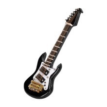 Harz- und Metall-Elektrogitarre Kühlschrankmagnet - Schwarz, 5,1 x 3,2 cm