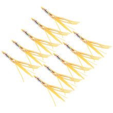10 Stück Orange Laser PVC Angelköder Jigs 8cm für Fluss- und Seenangeln
