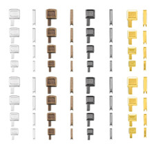 Zips Fix Replacement Insertion Pin Zippers Bottom-64piece set
