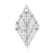 Clear Patchwork Ruler 60 Degree Quilting Template Sewing Ruler-S