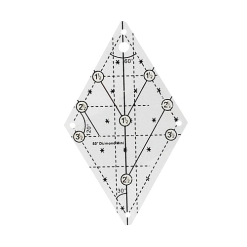 Clear Patchwork Ruler 60 Degree Quilting Template Sewing Ruler-S