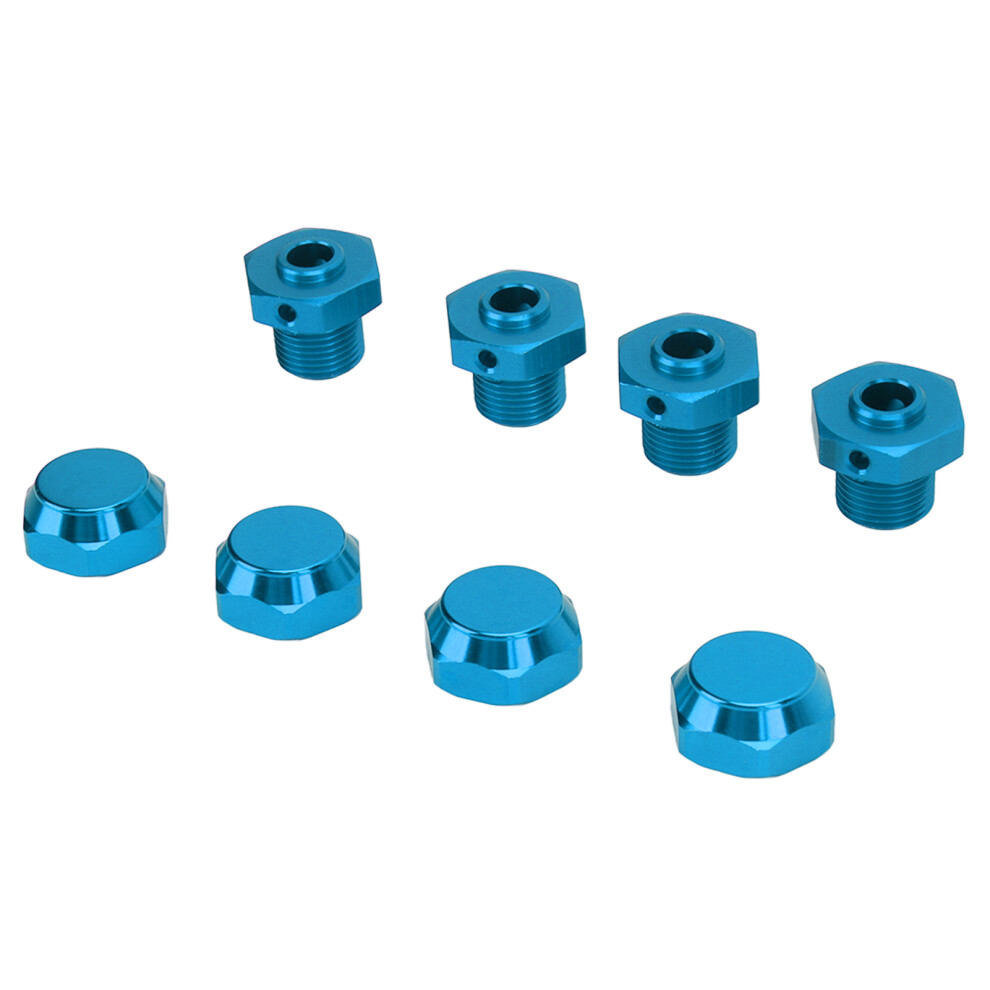 4Pcs Aluminum Alloy Wheel Hex Coupler Kit For 1/8 Rc Cars Blue 9361357390338