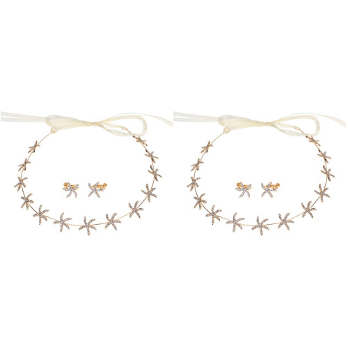 2 Unidades Conjunto Tiara E Com Para Noiva 1