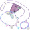 Conjunto Colar De Concha Pulseira Cauda Bolsa Para 10