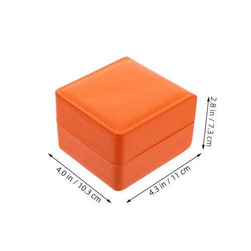2Pcs De Couro Pu Para Relógio Armazenamento 1