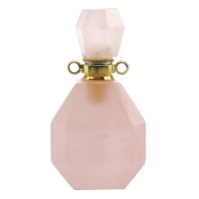 Natural Cristal Frasco Perfume Óleo Pingente Colar