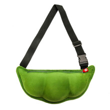 Edamame Plush Chest Bag, Soft Plush Bag for Girls, Unique Fun Crossbody Bag