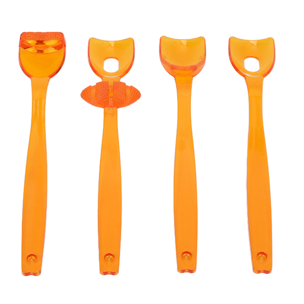 Orange 4Pcs Tongue Muscle Trainer For Speech & Recovery 16Cm