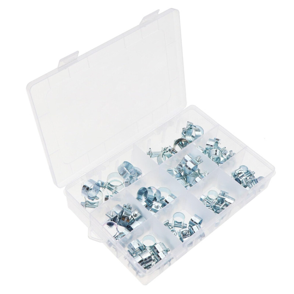 Hose Clamps 65Pcs Set, Adjustable 7-18Mm, Galvanized Pipe Clamps, Assortment For Fuel Injection 9084446731521