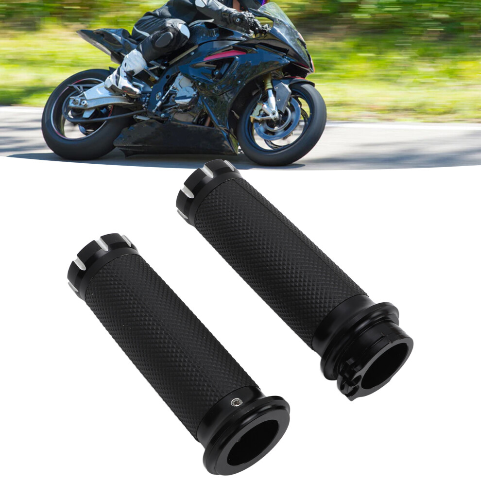 2Pcs Aluminum Alloy Motorcycle & Bicycle Handlebar Grips 25Mm Nonslip Rubber 7681357392296
