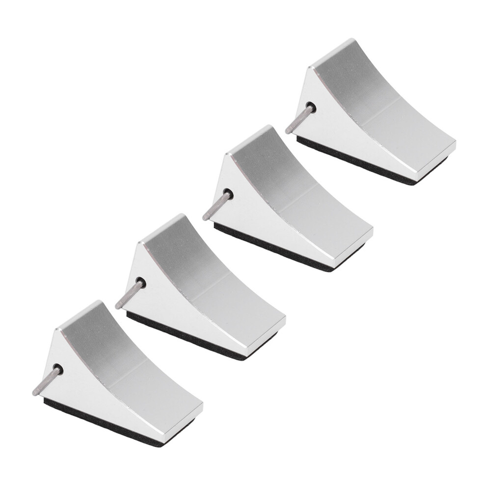 4Pcs Aluminum Rc Wheel Chocks For Axial Scx10 Redcat Gen8 32X21x16mm Silver 4651357392483