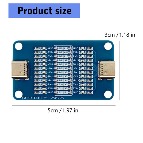 Lightweight FR4 Fiberglass Type C Testing Module for Multiple 2
