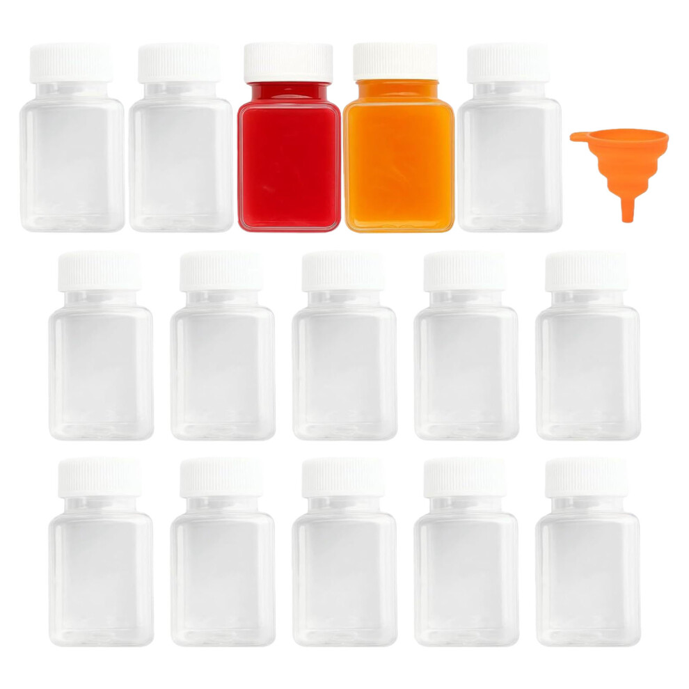 15Pcs Square 100Ml Pet Jars Food Reusable Storage Container 7755000200662