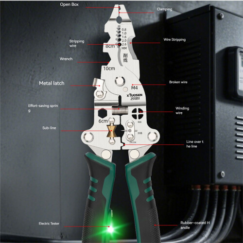 3 In 1 Electrician Tool Cable Stripper Crimper Voltages Tester 1