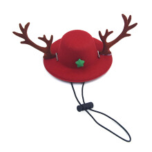 Christmas Pet Hat Adjustable Reindeer Antlers Hat for Small To Medium Dogs Soft Felt Material Pet Costume Accessory