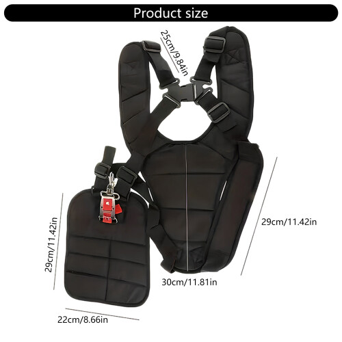 Black Harness Strap Belt Lawnmower Power Pruner Double Trimmer 2