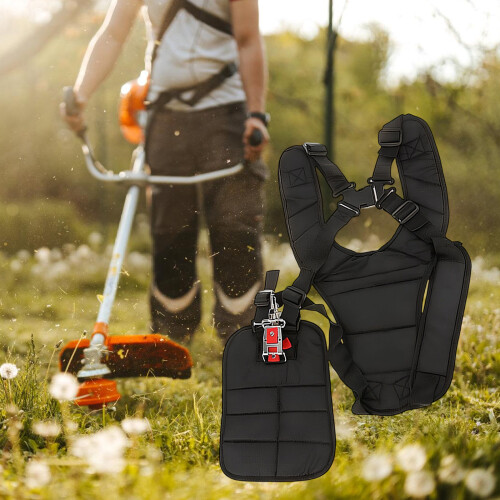 Black Harness Strap Belt Lawnmower Power Pruner Double Trimmer 1