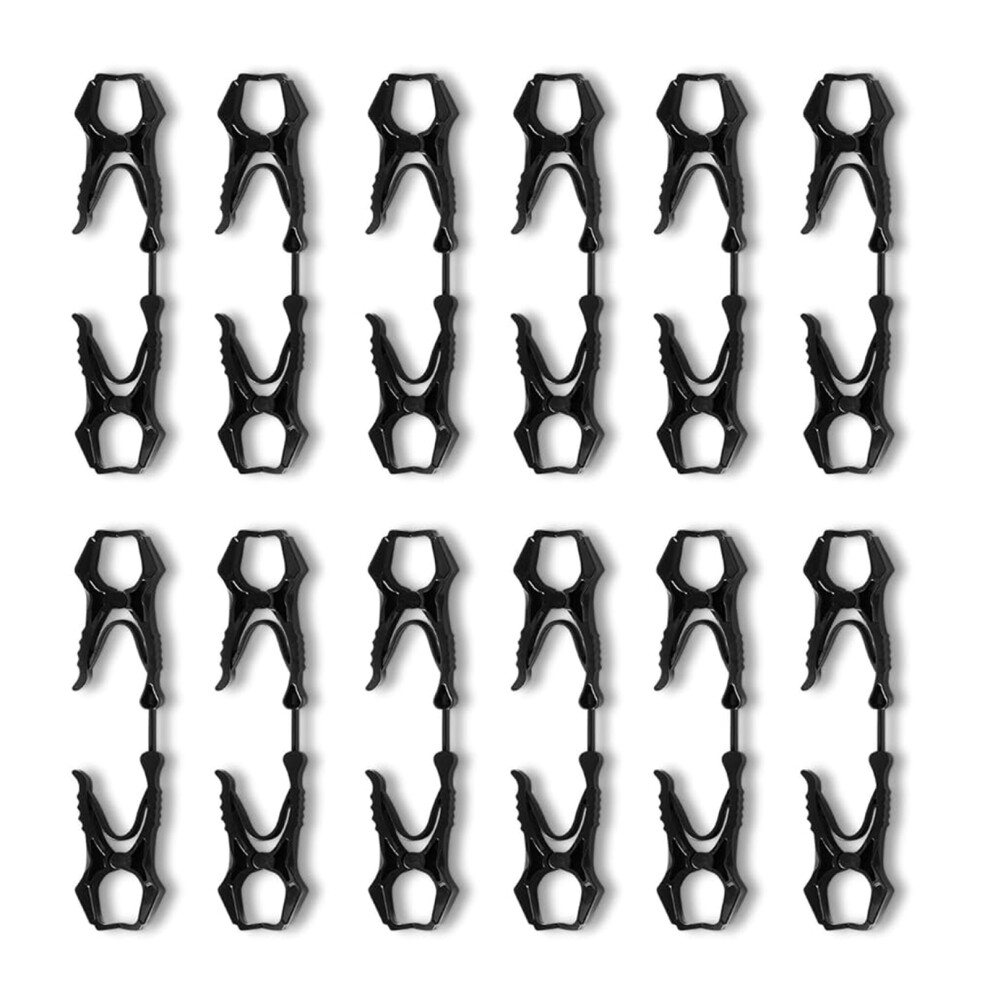 12Pcs Multifunctional Fastener Hook Gloves Clips Gloves Belt 7755000201751