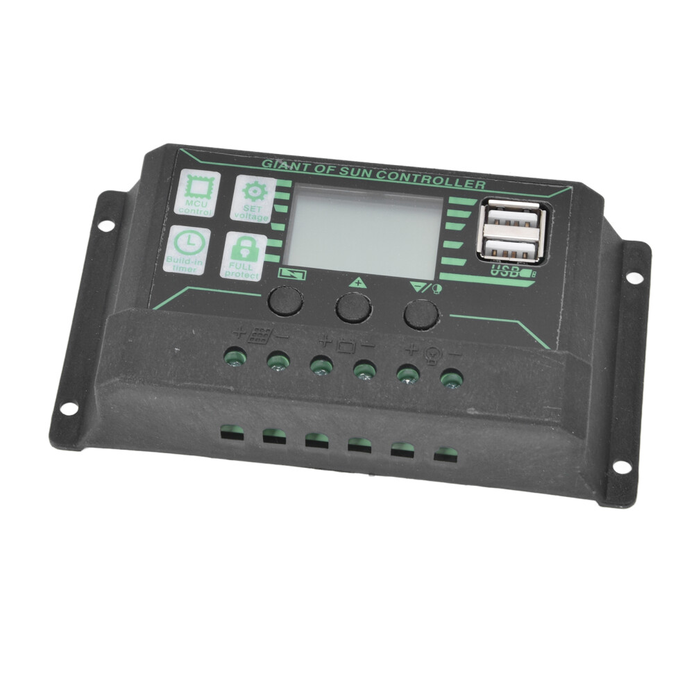 Dual Usb 30A Pwm Solar Charge Discharge Controller Lcd Mppt Pv Regulator 8761357392713