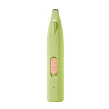 Quiet Pet Hair Pruner Canines LED Light Rechargeable-green