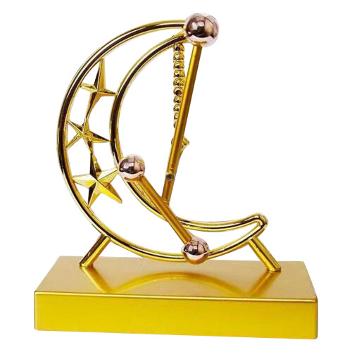 Sculpture d'art dynamique de berceau moderne avec base-B