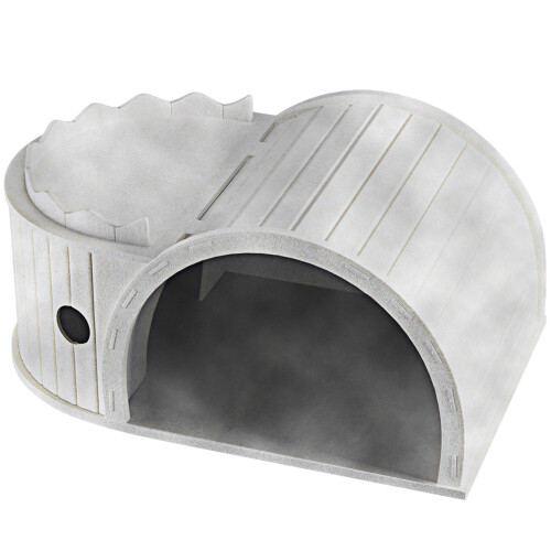 Lit tunnel pour chien, refuge doux, lit de couchage pour-Gris