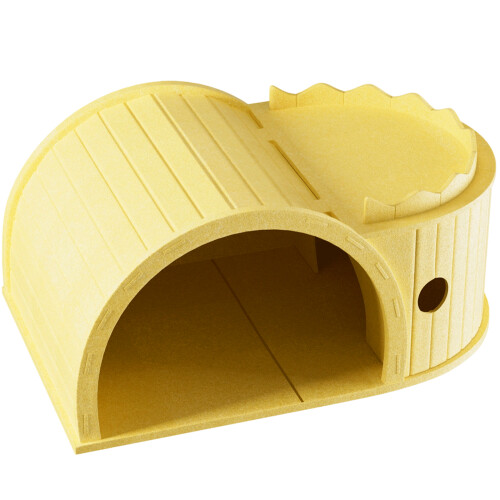 Coussin de sommeil pour animaux de compagnie, lit chaud,-Jaune