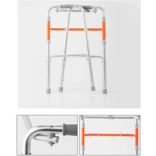 Walkers for Seniors Folding Four-Legged Rollator Walker, Foldable Design, Durable Mobility Aid 1