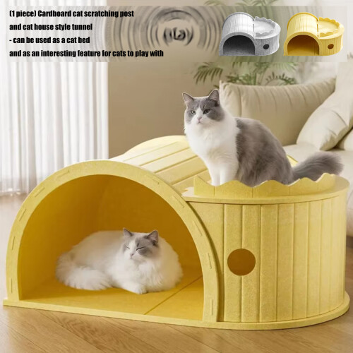 Coussin de sommeil pour animaux de compagnie, lit chaud,-Jaune 2