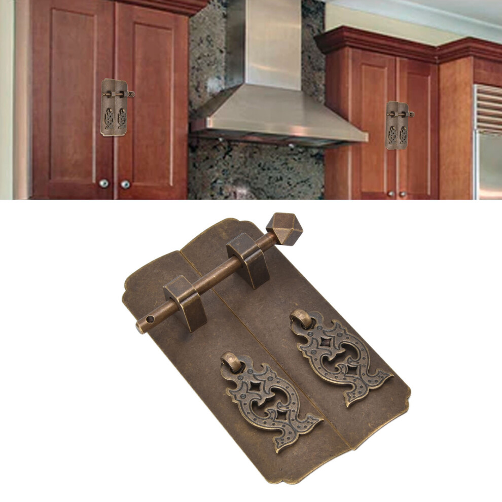 Chinese Antique Brass Handle 13X7cm Retro Elegant Bronze Color Cabinets 8771357393849