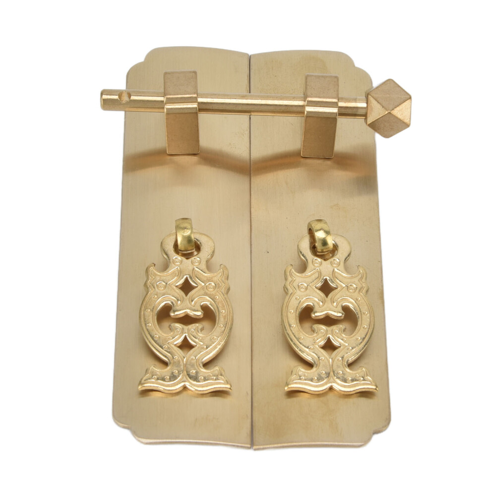 Brass Finish Oriental Cabinet Handle Vintage Easy Installation Wardrobe Handles 7891357393906