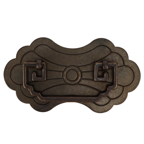 Wealth Blossoms Drawer Pulls 12.8x7cm Bronze Cabinet Handles Set