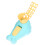Kids Baseball Pitching Machine 3 Balls Blue Step On Type Telescopic Bat 10