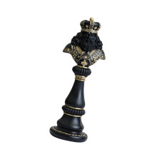 Resin Chess Statues Queen/King/Horse Figurine for-Black king