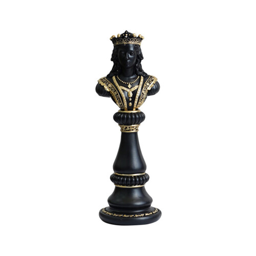 Classical Queen/King/Horse Chess Statue Decorative-Black Queen
