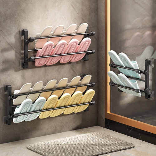 Portable Folding Shoe Rack 2 Tiers Wall Mounted Designs-65CM 2