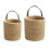 Decorative Hanging Rope Baskets With Leather Handle For-S 2