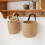 Decorative Hanging Rope Baskets With Leather Handle For-S 3