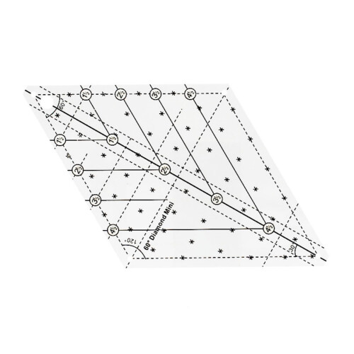 60 Degree Quilting Template Sewing Ruler Sewing Ruler for-L