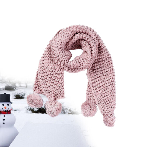 Lenço De Tricô Para Bebê (Rosa) 2