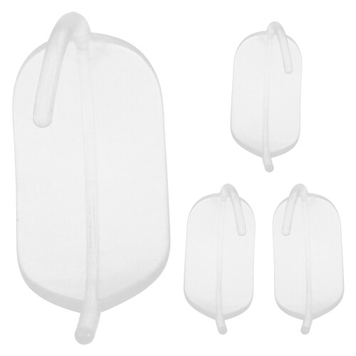 2 Pares Abraçadeiras Silicone Transparente Para Orelhas Elfo