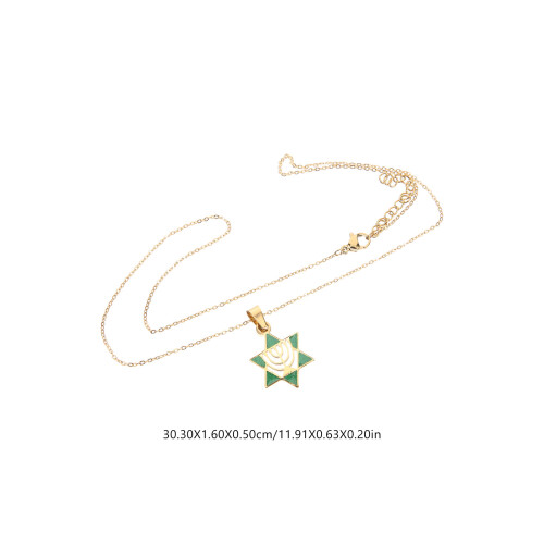 Colar Com Pingente Hexagonal 1