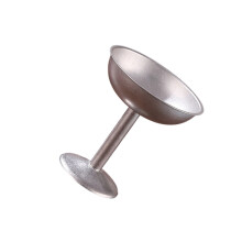Eleganter Dessertbecher aus rostfreiem Stahl mit hohem-Silber L