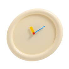 Nordic Styles Moderne Blasen-Wanduhr in Cremeton zur-Creme