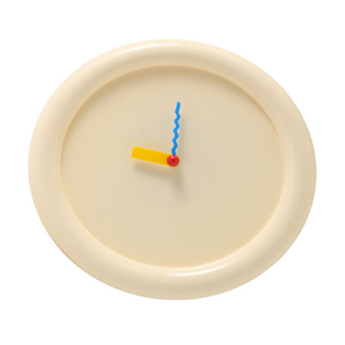 Unique Creamy Color Quiet Movement Wall Table Clock for-Cream