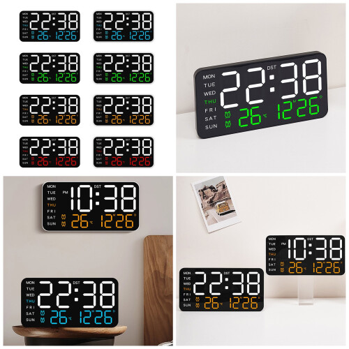 Sleekly Designs LED Digital Clock For Precise-black shell Red 2