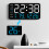 Stylish Number Display Digital Wall Clock For-white shell Red 6